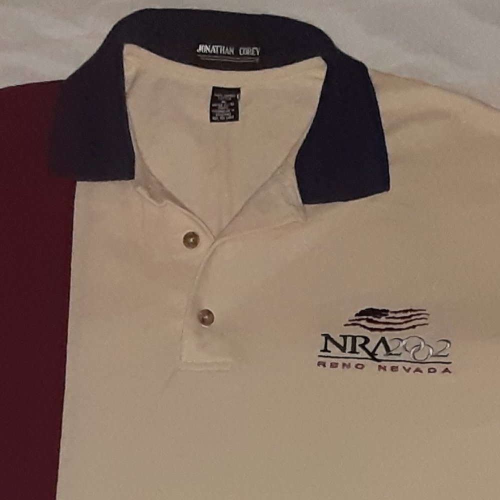Vintage Retro Color Block 2002 NRA Reno Nevada * NWOT * Rifle Military Police XL